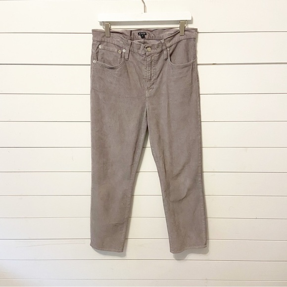 J.Crew | Gray Corduroy High Rise Straight Leg Pants Size 31 - Picture 1 of 9